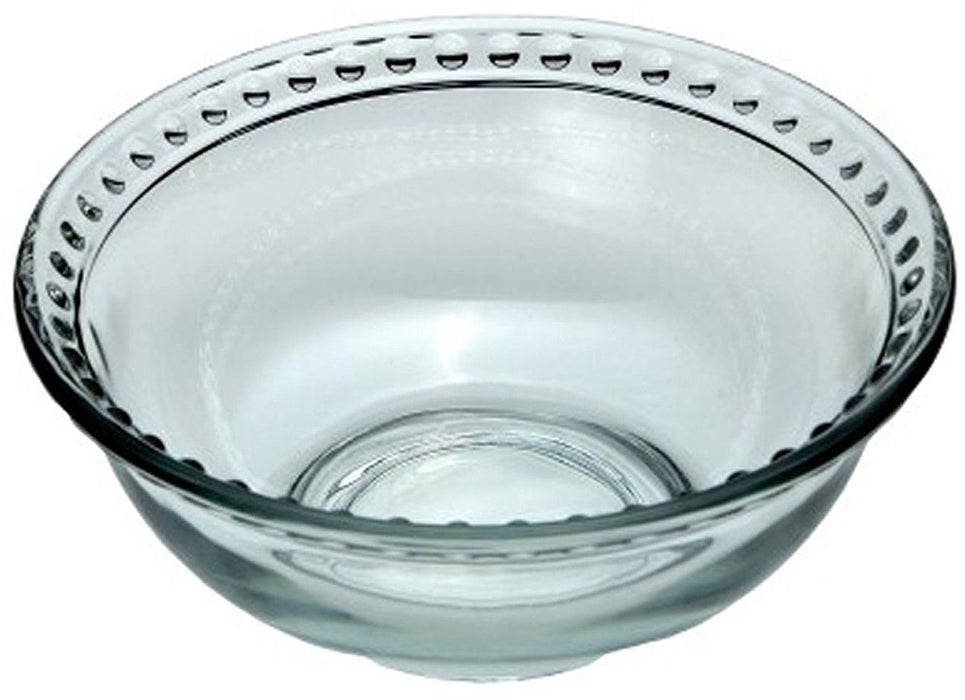 16.5cm Round Clear Glass Fruit Bowl Decorative Pasta/Salad Bowl, Trifle Dish