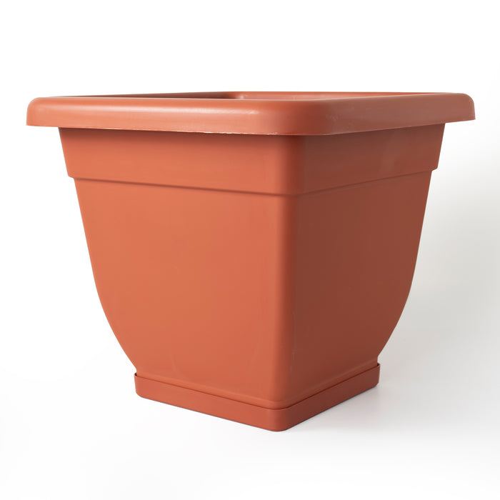 Geri 40cm ⌀ x 35cm H Terracotta Large Plastic Planter | Indoor/Outdoor Plant Pot