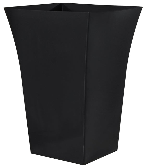 44cm Tall Black Plastic Flower Pot for Garden & Patio - Gloss Finish (38L) Pot
