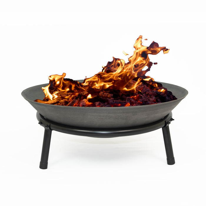 50cm XL Cast Iron Fire Pit Garden/Patio Heater Fire Bowl Brazier for Warmth and Ambiance