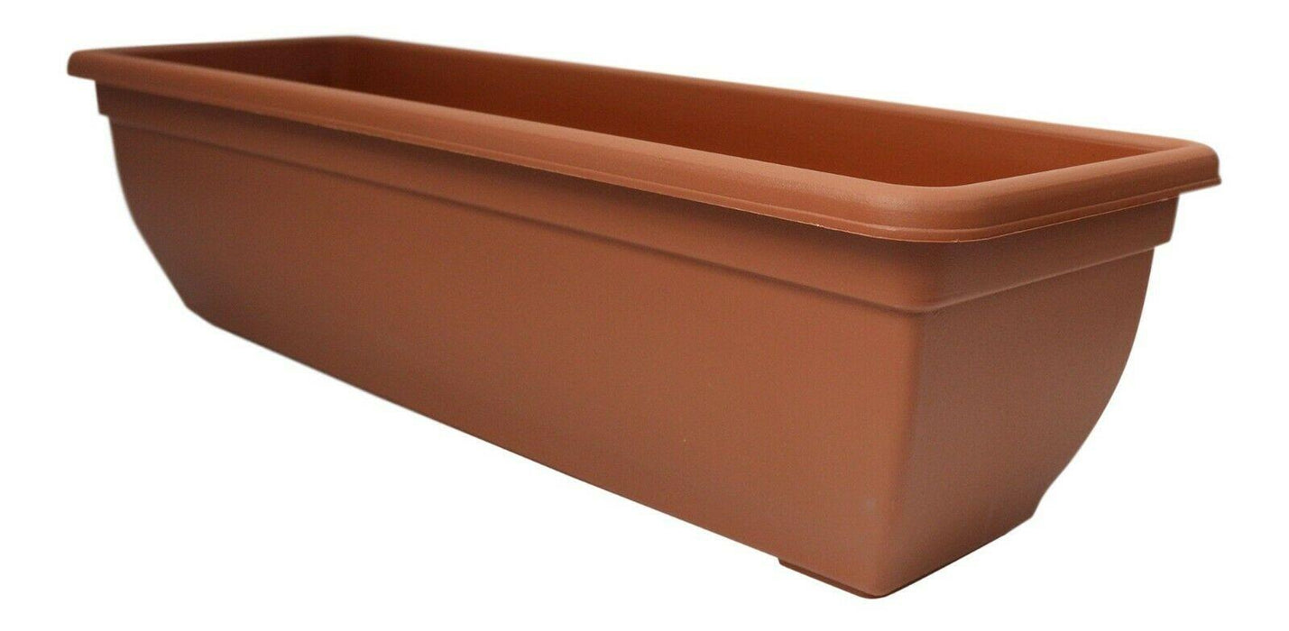Cheerful Bargains 60cm Large Terracotta Indoor/Outdoor Plastic Planting Trough