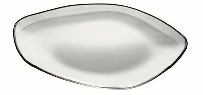 35cm Long Clear Asymmetrical Oval Glass Serving Platter 38cm Wide Party Tray