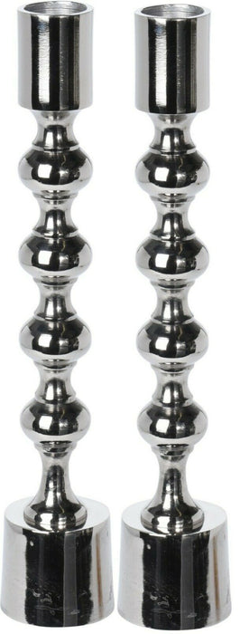 23cm Tall Silver Candlesticks Candle Holder Elegant Design Heavy Base Set Of 2