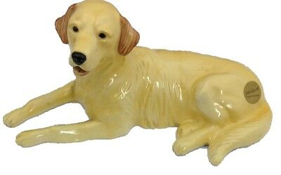 John Beswick JBD54 Labrador Dog - Golden Retriever Lying ceramic figurines