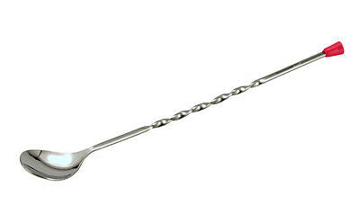 Set of 6 10" Stainless Steel Full Twist Cocktail Mixing Spoon Bar Spoon