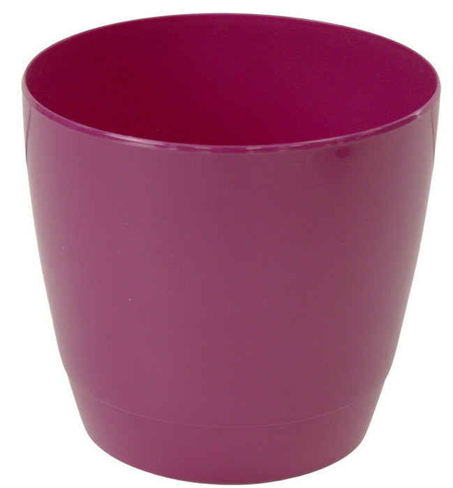Set Of 4 Indoor / Outdoor Round Medium Plant Pots 18cm Planters Lilac