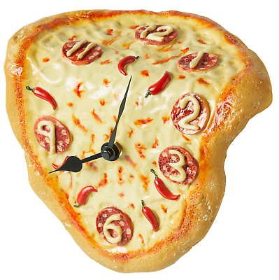 Large Novelty Pizza Melting Clock