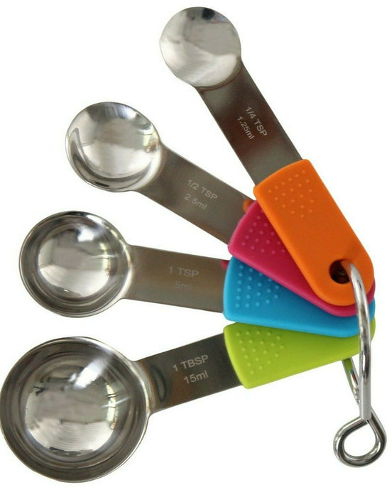 Rammento Slim Stainless Steel Tea/Table Measurement Spoons with Hanging Hook