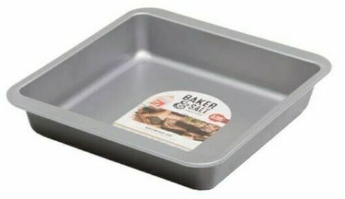 Non-Stick Baking Tray - Baker & Salt Steel Kitchen Bakeware Brownie Oven Pan