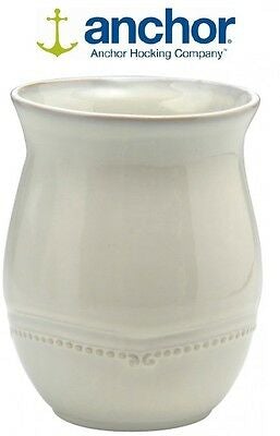 Anchor Hocking 97590 Cream Stoneware Utensil Holder 17cm Kitchen Accessories