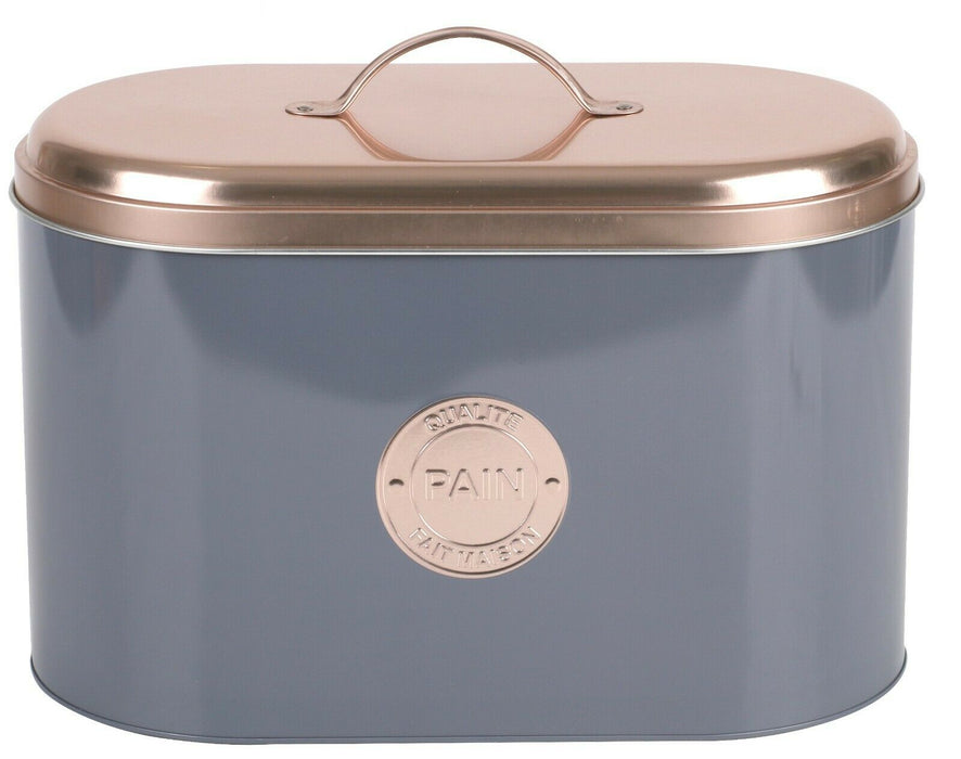 Copper Lid Bread Bin Bread Crock Modern Design Large
