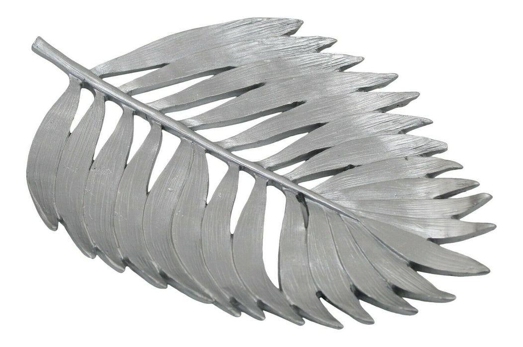 Metallic Leaf Tray Modern Resin Table Ornament Decorative Monster Leaf 28cm