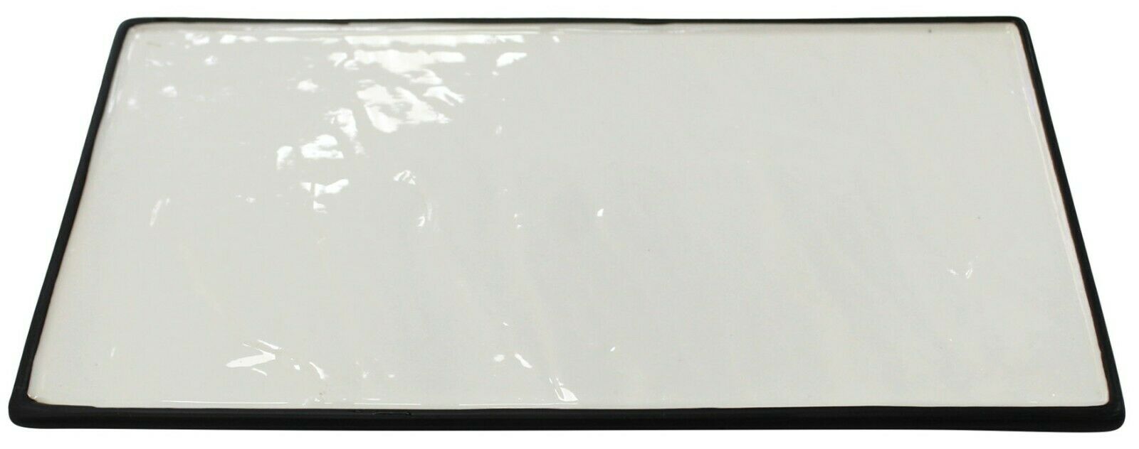 Set Of 4 LARGE Rectangle Presentation Plates 35cm x 25cm Porcelain Tray Heavy