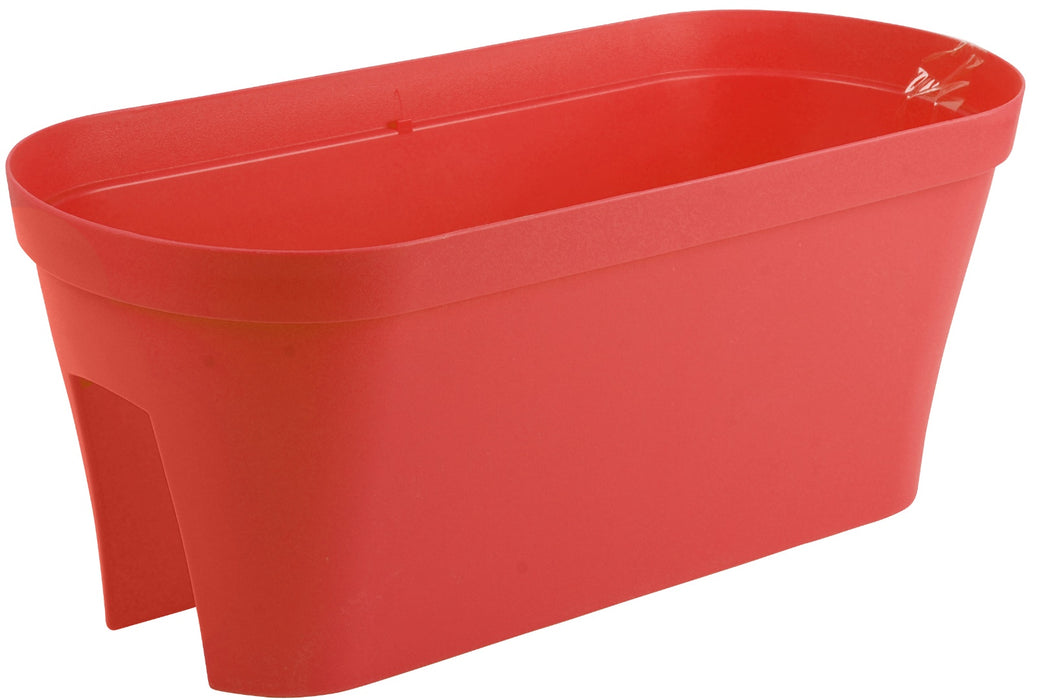 Large 58cm Fence Planter, Bright Red/Bright Pink | 17.3L Plastic Trough