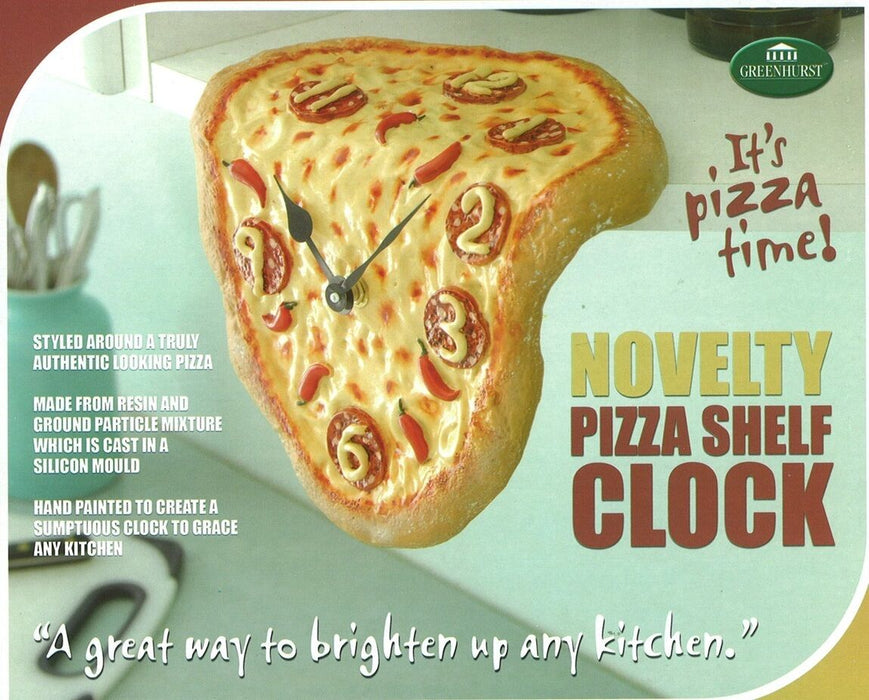 Large Novelty Pizza Melting Clock