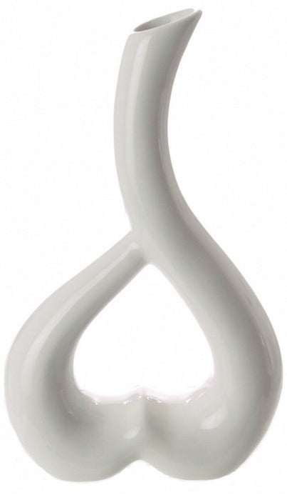 Heart Shaped Bud Flower Vase Available in Black White & Red Flower Vases
