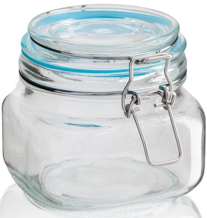 Sabichi Airtight Clip Top Glass Storage Jars Very Large to Small Pasta Jars