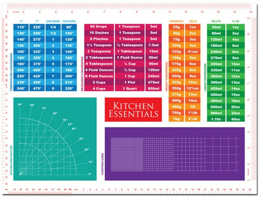 40cm Large Tempered Glass Worktop Saver - Chopping Board with Anti-Slip Base