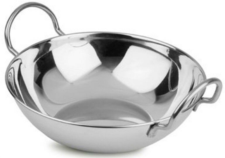 Sabichi Stainless Steel Balti Dish Rice Curry Oriental Serveware Casserole Bowl