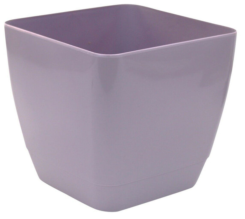 Set Of 4 Indoor Square Plant Pots 16cm Square Indoor Planters Purple