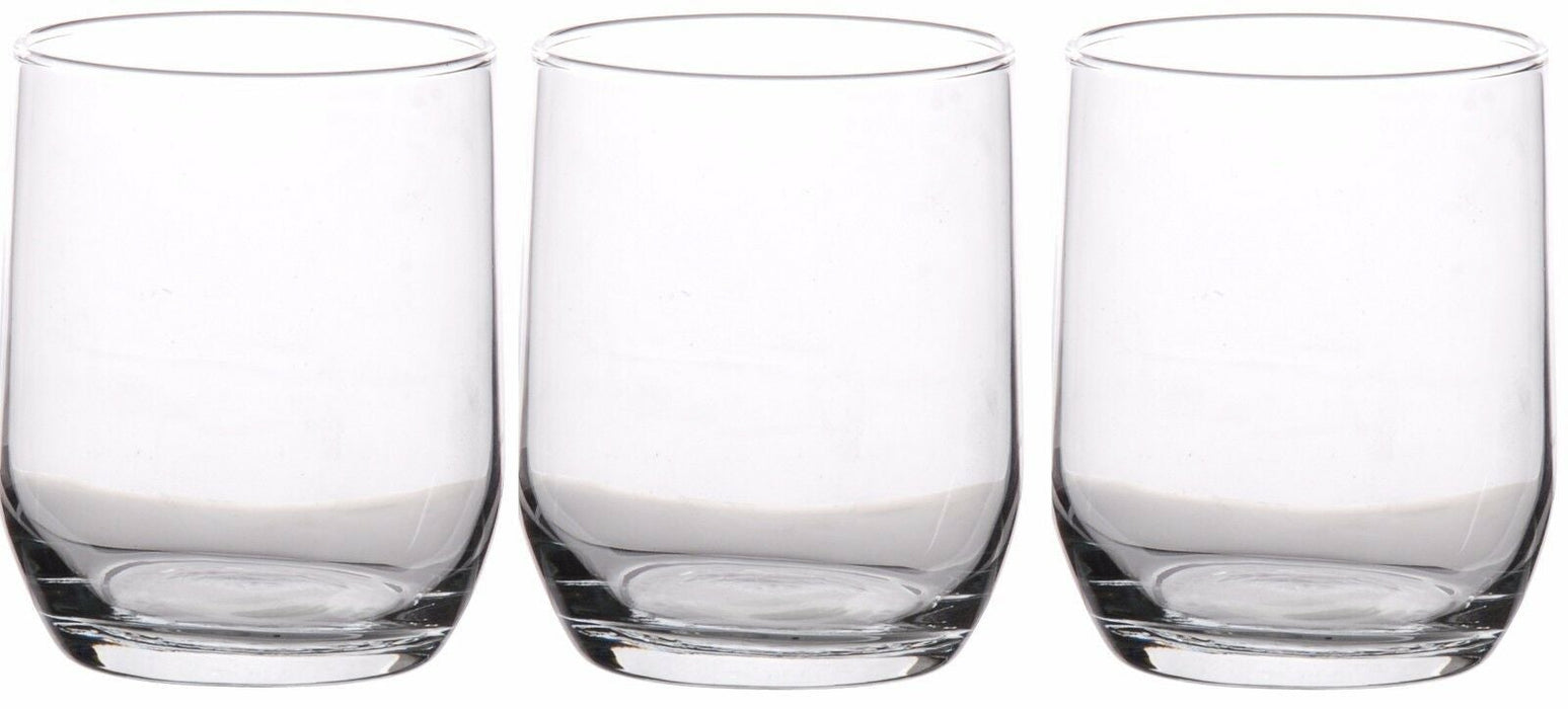 Set of 3 Wine Glasses Juice Water Glasses Set of 3 Large Whiskey Tumblers 315ml