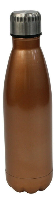 Set of 2 Copper Metal 500ml Bullet Flask Water Drink Bottle Hot & Cold Flask 12H