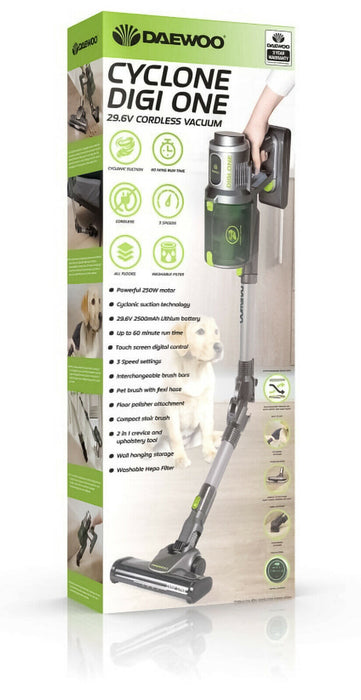 Daewoo 250W Cordless Vacuum Cleaner All-in-One Digital Handheld Bagless Vacuum