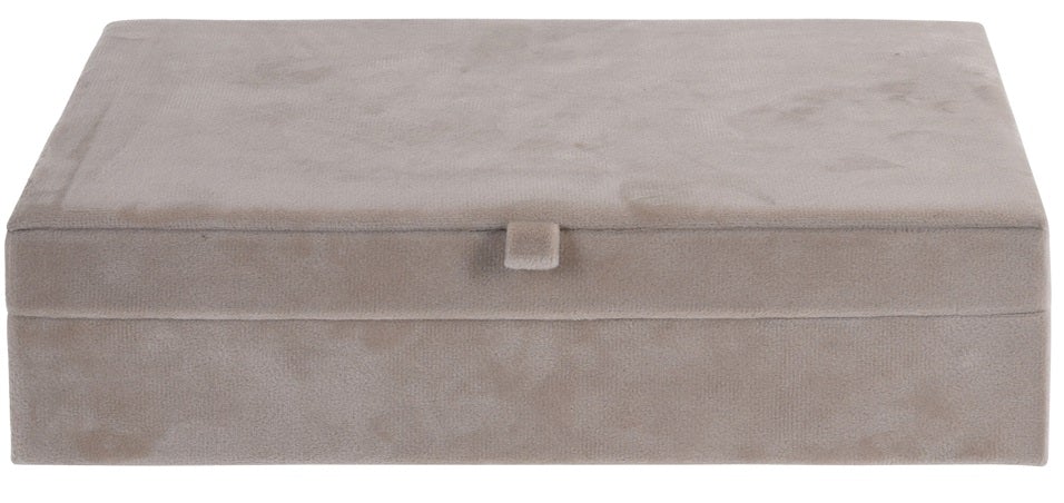 Velvet Jewelry Box. Stunning Jewelry Box With plenty Compartments Beige & Pink
