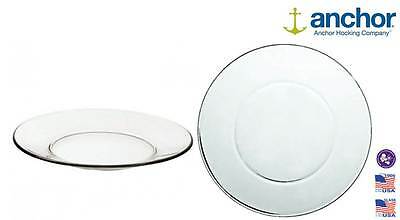 25cm Round Glass Dinner Plate Large USA-Made Dishwasher Safe Serving Plate