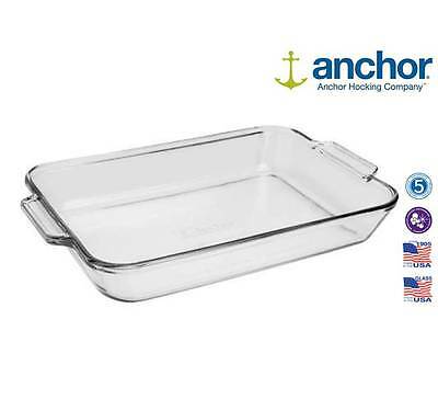 Anchor Hocking 81936 Large Glass Rectangle Baking Dish Oven Tray