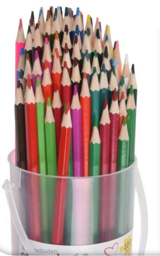 100 Coloured Pencils Drawing Colouring Pencils Pack Of 100 Tub Artisa