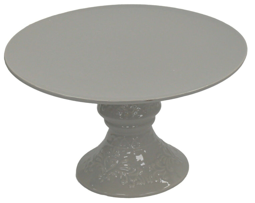 31cm Cake Stand On Pedestal Centrepiece Cake Stand Ornate Grey