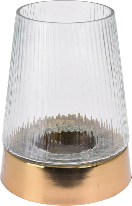 Glass Candle Holder - Rose Gold Or Silver Table Centrepiece Decoration Home Gift