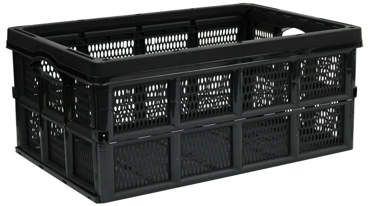 32 Litre Collapsible Crate Collapsible Strong Plastic Boxes Stackable Foldable