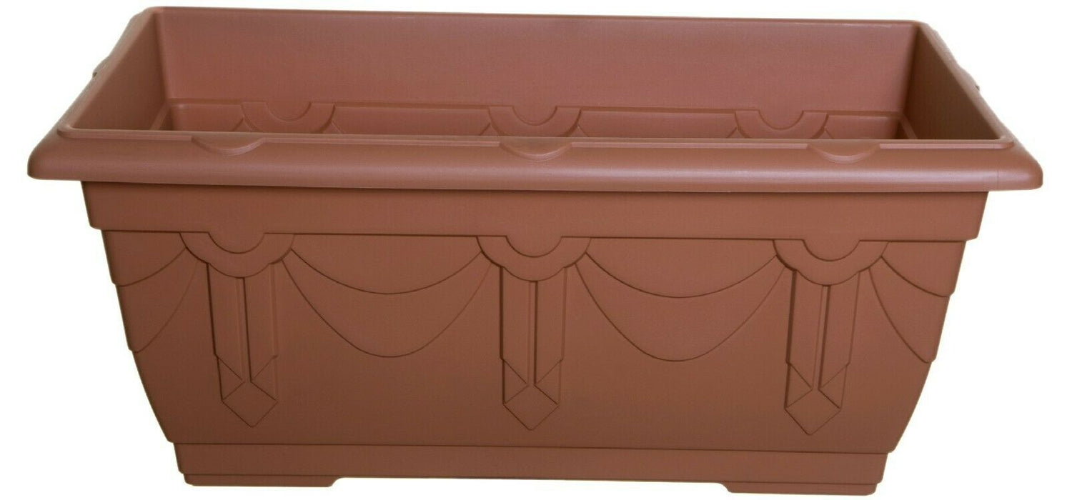 Extra Large 60cm Terracotta Venetian Planter Plant Pot Plastic Trough Planter