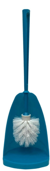 Plastic Toilet Brush & Holder Blue Strong Bristles Bathroom Toilet Brush Set