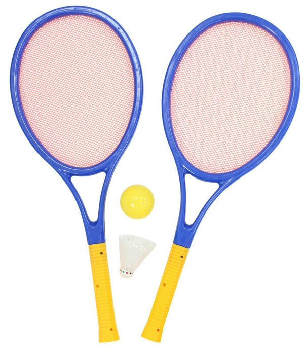 Giant Tennis Set Jumbo Soft Tennis Set. Ball Shuttlecock & 2 Bats Beach Toys