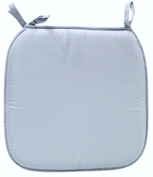 Geri 40cm Blue Square Polyester Garden Chair Cushion - Reversible & Tie-On