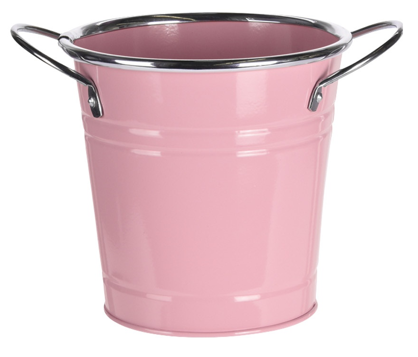 Small Bucket Plant Pastel Planter Plant Pot Flower Planter Chrome Handles