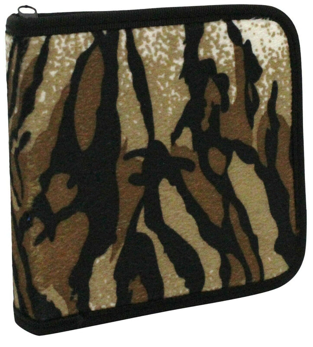 110 Cd DVD Storage Wallet Car Disc Holder Carry Case Sleeve Velvet Animal Print