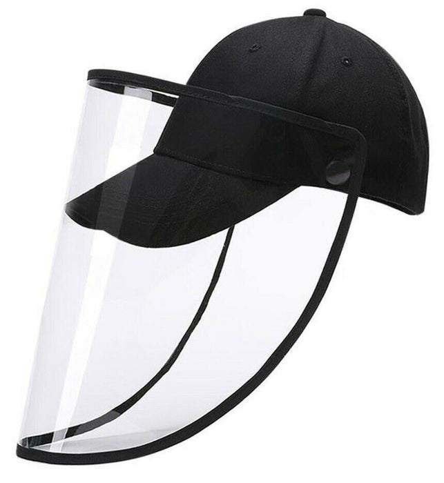 Adults Baseball Cap With Detachable Visor Face Visor On Cap