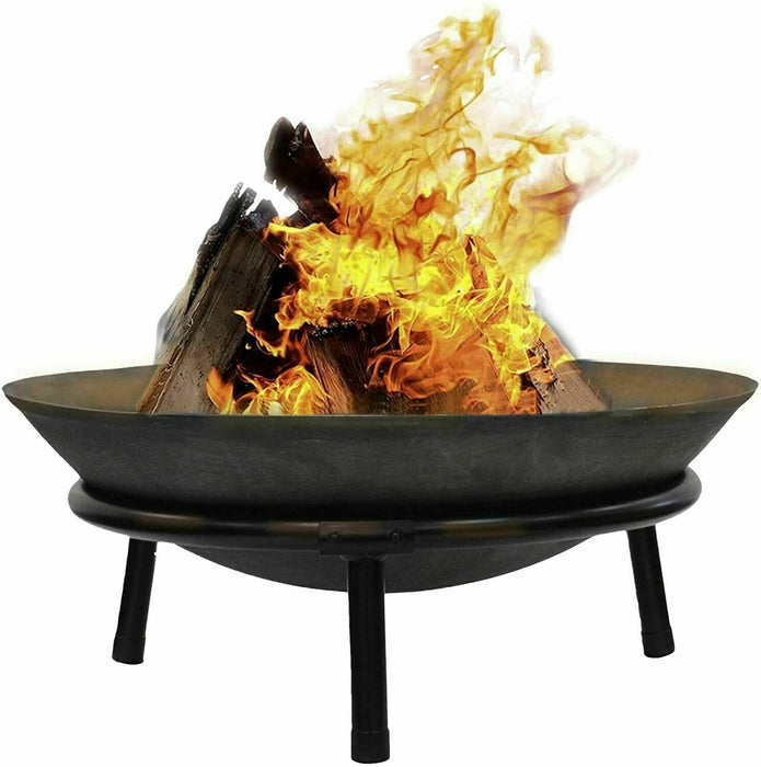 100 x Cast Iron Fire Pit Outdoor Garden Heater Wood Charcoal Fire Bowl - Bulk