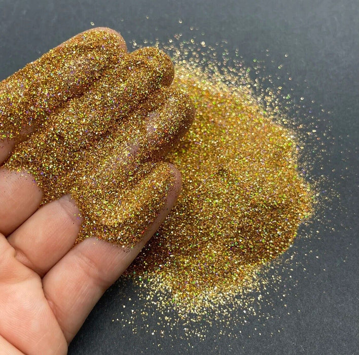 Holographic Gold Glitter 1kg Bag Ultra Fine Nails Art Face Bulk Glitter