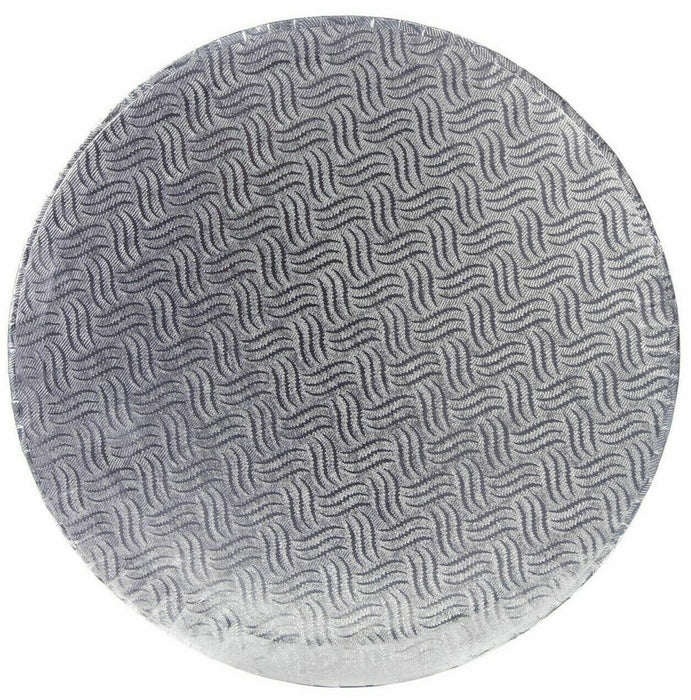 Round Cake Boards Set Of 6 Silver Cardboard Premium Quality 14" Cake Drums