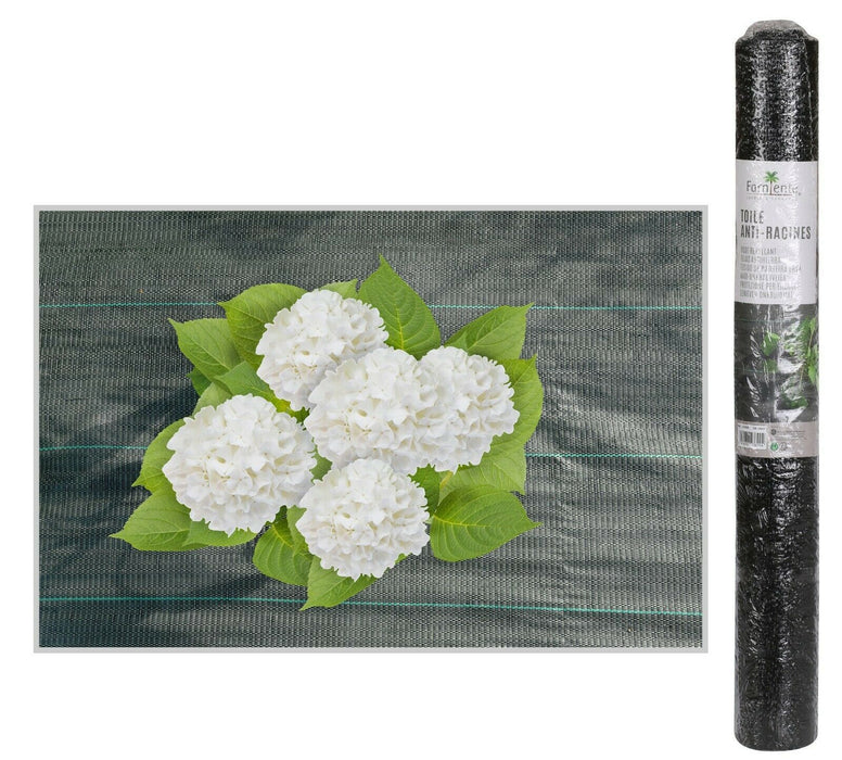 10M Black Heavy-Duty Breathable Garden Weed Barrier Fabric - 0.5M Wide Underlay