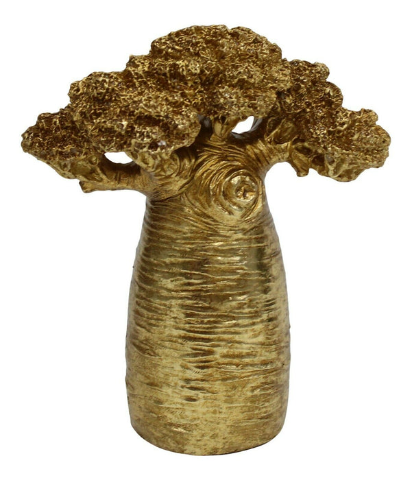 Baobab Ornamental Gold Tree 19cm Tall Centrepiece Mantelpiece Home Décor