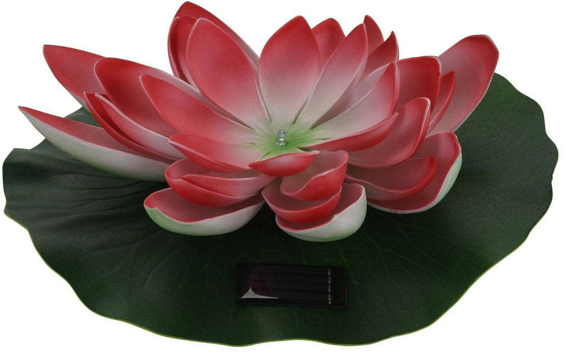 28cm Led Solar Powered Lights Lotus Flower Bright Colours WIth Led Light