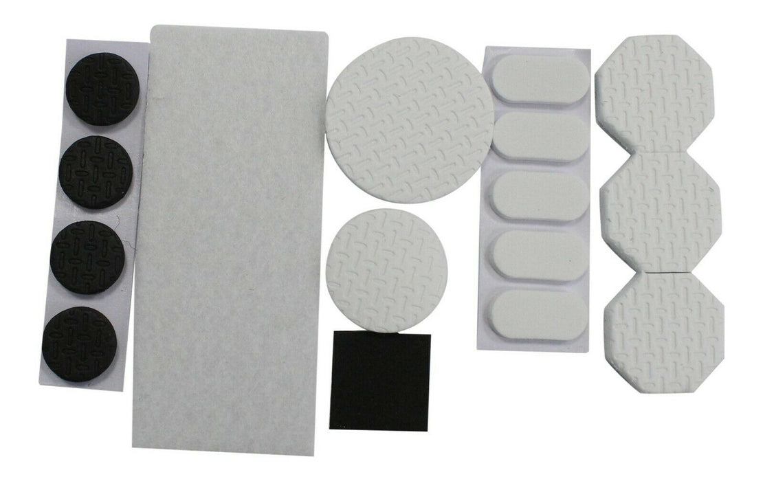 122 Furniture Felt Pads Square / Round Floor Protector Sticky Black & White