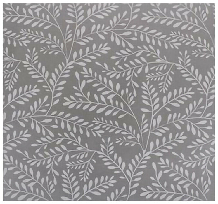 6 Rolls 12m Of Wrapping Paper Silver & White Leaves Design Useful Gift Wrap