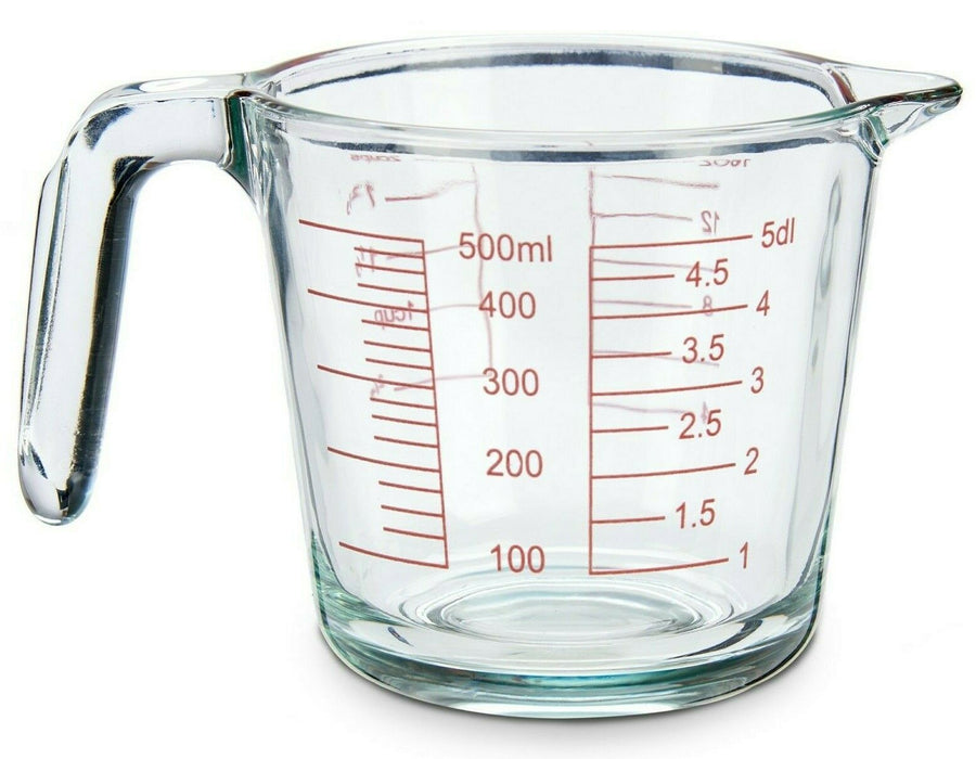 500ml Glass Measuring Jug Measuring Cups Kitchen Utensil With Handle and Spout